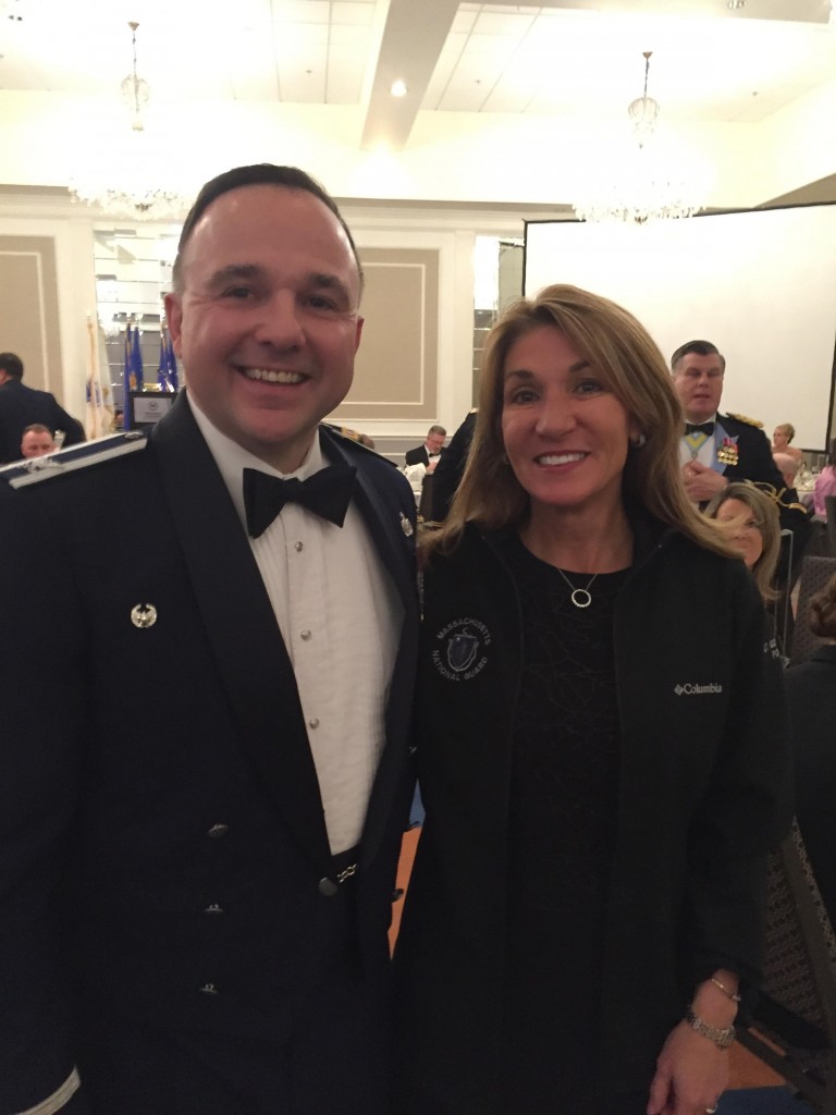 Protect Sudbury Director, and head of the Protect Sudbury Legal Action Team, Chris Hamilton, shares a moment and a smile with Massachusetts State Lt. Governor Karyn Polito at the Governors Ball.